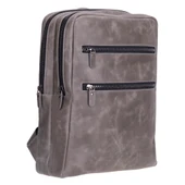 Hidden Castle Deri Sırt Çantası Antik Gri - 1