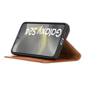 Samsung Galaxy S24 Plus Uyumlu, Deri Cüzdanlı Kılıf, Efektli Taba - 3