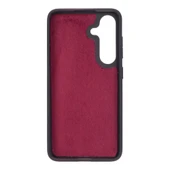Samsung Galaxy S24 Plus Uyumlu Deri Arka Kapak Gül Kurusu - 2