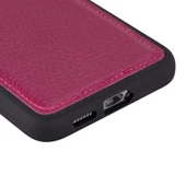 Samsung Galaxy S24 Plus Uyumlu Deri Arka Kapak Gül Kurusu - 3