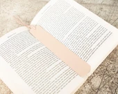 Deri Kitap Ayracı, Pudra - 1
