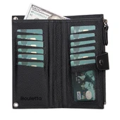 Lozan Strap 6.5 inch Uyumlu Deri Kartlıklı Kılıf ERC1 Siyah - 3