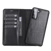 Samsung Galaxy S21 Plus Uyumlu Deri Cüzdanlı Kılıf RST1 Siyah - 2