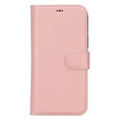 Apple iPhone 15 Plus Uyumlu Deri Cüzdanlı Kılıf MWWN NU2 Pembe - 4