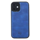 Apple iPhone 12 Pro Uyumlu Deri Cüzdanlı Kılıf Okyanus Mavi - 5