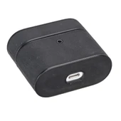 Casquet Apple AirPods 3.nesil Uyumlu Deri Kılıf G1 Siyah - 5