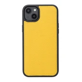 Apple iPhone 14 Plus Uyumlu Deri Cüzdanlı Kılıf MWWN FL12 Sarı - 3