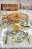 Keramika Lemon Glow Ege Pasta Tabağı 20 Cm 4 Parça 22637 - 2
