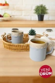 Keramika Shizen Gri Silindir Kupa 10 Cm 2 Adet 613 - 1