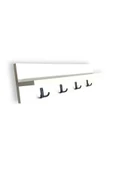 ADIM EBATLAMA Portmanto Duvar Askılığı Elbise Askılığı 80Cm (BEYAZ) - 3