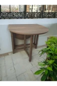 ADIM EBATLAMA Katlanır Kanatlı Masa Yemek Masası Çalışma Masası Mutfak Masası Barok - 6
