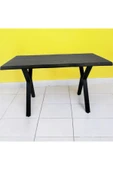 ADIM EBATLAMA CAFE MASA KÖKNAR Kütük Masa X AYAK SİYAH thumbnail 1