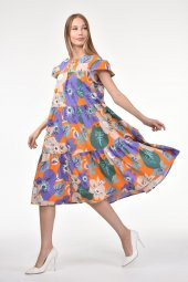 DRR Moda Salaş Kesim Desenli Elbise - 4