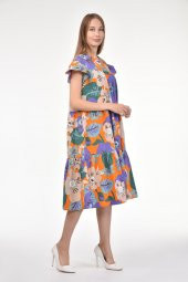 DRR Moda Salaş Kesim Desenli Elbise - 5