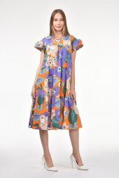 DRR Moda Salaş Kesim Desenli Elbise - 6