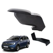 Dacia Logan MCV 2017 Delmesiz Çelik Ayaklı Siyah Kolçak Kol Dayama - 1
