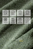 Jakarlı Şönil Koltuk Örtüsü  | Kanepe Örtüsü | Koltuk Şalı 175x300 Kaymaz Sage Yeşil thumbnail 3