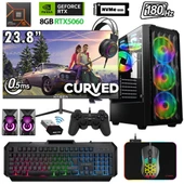 Xaser Xsr1154 Ryzen 5 7500F 32GB DDR5 Ram 2TB M.2 NVMe SSD 8GB RTX5060 23.8" 180Hz Oyuncu Bilgisayarı thumbnail 1