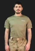 TAKTİKAL TİŞÖRT BEJ KISAKOL - 1