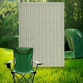 Eco Katlanabilir Sisal Balkon Teras Bahçe Piknik Kamp Mutfak Dokuma Halı Kilim - 7