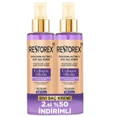 Restorex Collagen Ve Biotin Dolgunlaştırıcı Sıvı Saç Kremi 2 x 200 ml - 1