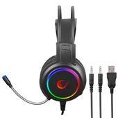 Rampage KM-404 ARGENTI Rainbow Aydınlatmalı USB Gaming Combo Q Klavye + Kulaklık + Mouse + Mousepad - 6