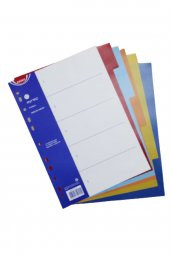 Plastik Seperatör 5 Renkli Ayraç A4 6 adet - 1