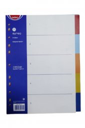 Plastik Seperatör 5 Renkli Ayraç A4 6 adet - 2