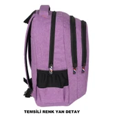 Relaxion Su Geçirmez Çok Gözlü Okul Sırt Çantası Siyah 5054 - 2