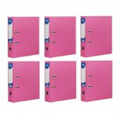 Büro Klasör Geniş Noki Pembe Büro Klasörü Halkalı 6 Adet - 1