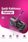QASUL Şarjlı UV-C Işınlı 100W Akar Temizleme El Vakum Temizleme Toz Giderme - 2