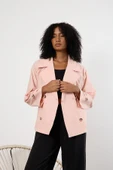 Pembe Regular Astarsız Mevsimlik Trençkot - 2