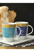 İznik 2 li El işlemeli Porselen Kupa 300 Ml - 2