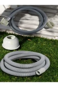 Umay Yapı Malzemeleri Temiz Su Çamaşır Hortumu 1,5 Metre, Pis Su Körüklü Tahliye Hortumu,  Adaptör Conta 3'lü Takım - 1