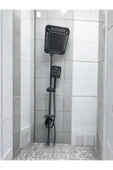 Umay Yapı Malzemeleri Siyah Labirent Desenli Yağmurlama Tepe Duş Sistemi – Modern Tasarım, Spa Keyfii - 3
