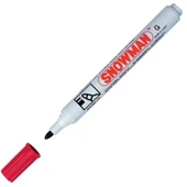 Snowman Markör Permanent Yuvarlak Uçlu Kırmızı CG-12 - 1