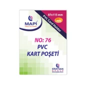 Mapi Kart Poşeti Dikey PVC NO:76 87x115 Şeffaf (100 lü) - 1