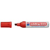 Edding Markör Permanent Kesik Uçlu 2-7 MM Kırmızı 500 ( 10 adet ) - 1