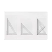 Hatas Öğrenci Gönye Seti 45-60 Derece Plastik 26 CM 0806-10 LU PAKET-10-LI-PKT - 1