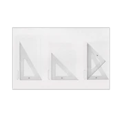 Hatas Öğrenci Gönye Seti 45-60 Derece Plastik 30 CM 0807-10 LU PAKET-10-LI-PKT - 1