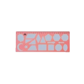 Hatas Geometrik Şablon Cetvelli Atatürklü 25 CM (25 adet)02285 - 1