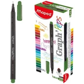 Maped Fineliner Graph Peps 0.4 MM Koyu Yeşil (12 Lİ) 74911902 - 1