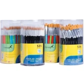 Fanart Yuvarlak Fırça Sentetik Kıllı Akrilik-Yağlı Boya Renkli 535 ( 144 ADET ) - 3