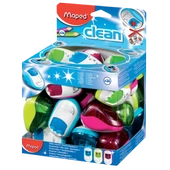 Maped Öğrenci Kalemtraşı Clean Plastik Çiftli Hazneli 030211 ( 24 adet) - 1