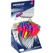 Pensan Tükenmez Kalem Triball 1.0 MM Bilye Uç Renkli 60 LI Stand 1003-60-LI-STD thumbnail 2