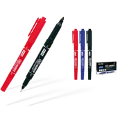 Aihao Asetat Kalemi Permanent Çift Taraflı Kırmızı AH-319-12-LI-PKT thumbnail 1