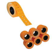 Tanex Fiyat Etiketi Çizgili 12x21 Fosforlu Turuncu (6 rulo) - 1