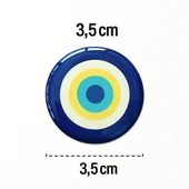 Nazar Boncuk Modeli Yuvarlak Etiket Damla Sticker 3.5 cm - 2