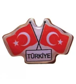 Vatan Rozet İkili Bayraklı Türkiye VT628 (30 adet) - 1