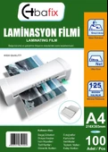 Bafix Laminasyon Filmi A4 125 MIC (100 LÜ) 216-303 - 1
